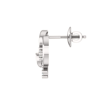 RKC 925 Silber Golden Gesamtgewicht 0,32 ct Moissanit Anhänger Gewicht 3,70 gm und Gewicht Ohrring 1,80 gm Set mit 14K Gelbgold plattiert