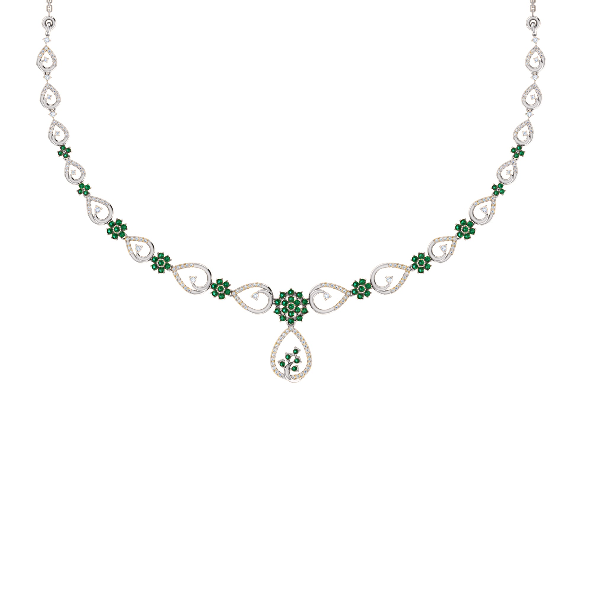 Collana affascinante con moissanite RKC 2.7 CT Argento 925 placcato oro rosa 14k Peso del prodotto 13,00 GM