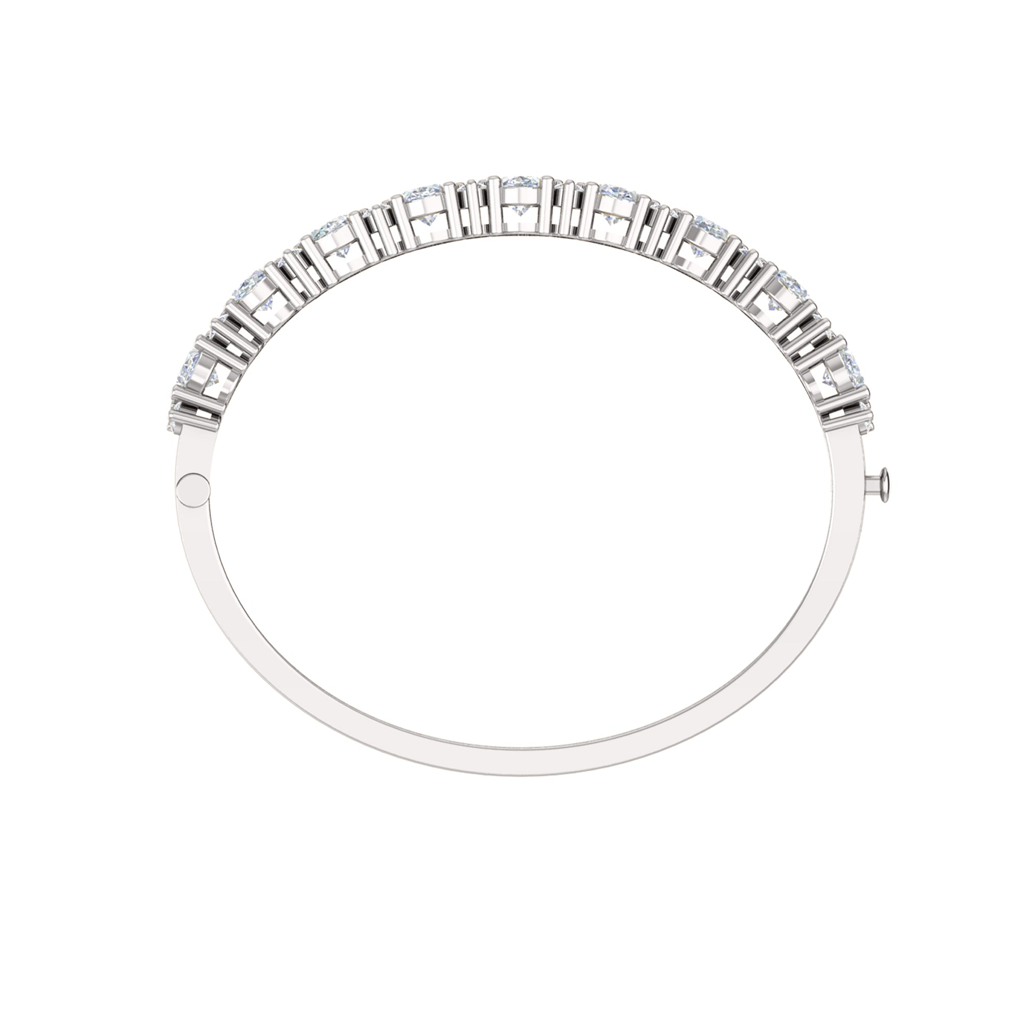 Bracciale rigido da donna in argento sterling 925 RKC da 13,25 CT, oro giallo 14 carati, peso 18,00 GM, altezza 46,00 MM