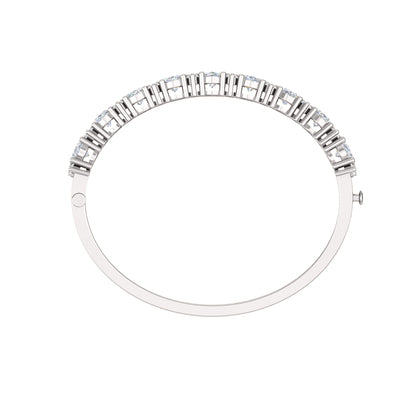 Bracciale rigido da donna in argento sterling 925 RKC da 13,25 CT, oro giallo 14 carati, peso 18,00 GM, altezza 46,00 MM