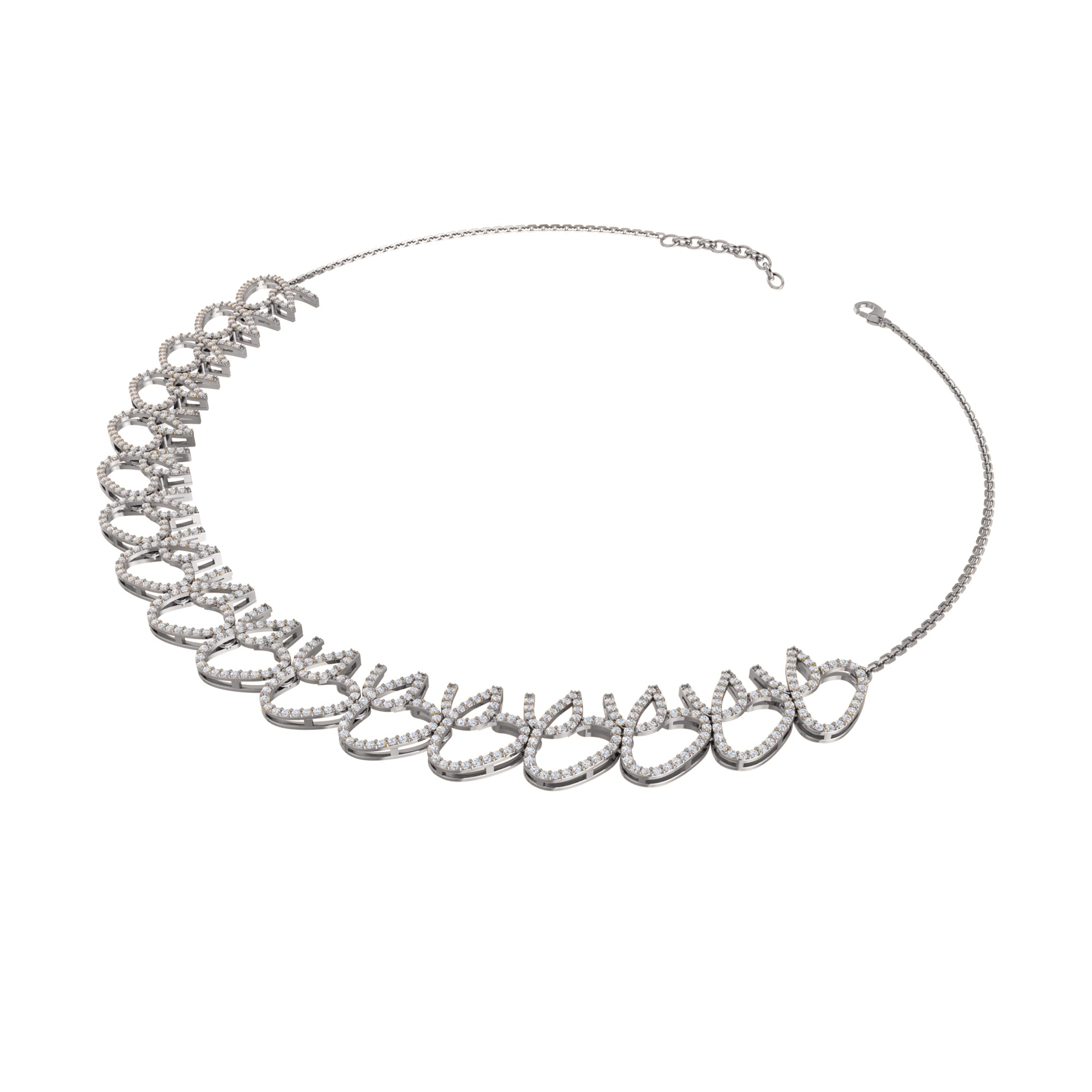 Charmante RKC 5,8 CT Moissanit-Halskette, 925er Silber, 14 Karat Gelbgold plattiert, Produktgewicht: 18,00 GM, Höhe: 15,00 mm