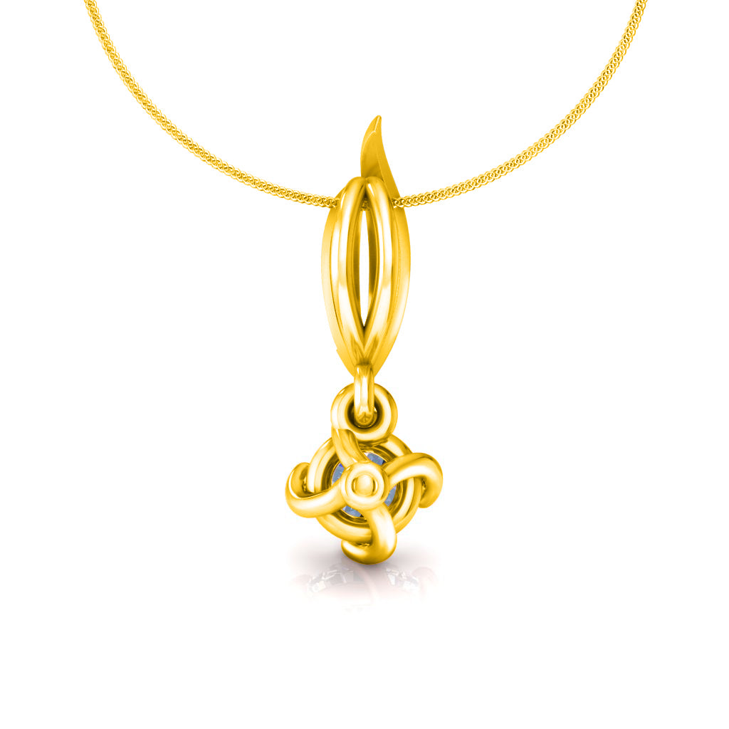 RKC 925 Sterling Silber Solitär-Blumen-Moissanit-Anhänger mit vier Zinken, 14 Karat Weißgold vergoldet