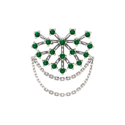 Spilla RKC Moissanite in argento sterling 925 placcata in oro giallo 14 carati Peso del prodotto 3,00 GM Altezza 23,00 MM