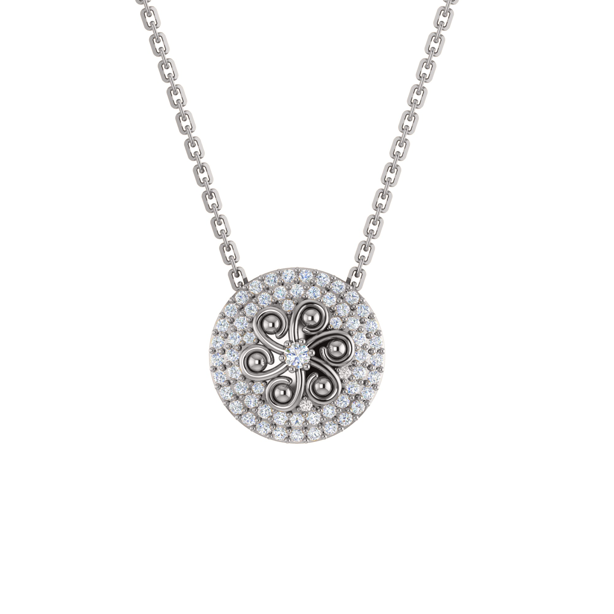 Ciondolo in moissanite RKC 2,9 CT, gioielli in argento 925, placcato in oro giallo 14 carati, peso 4,00 GM, altezza 13,50 mm