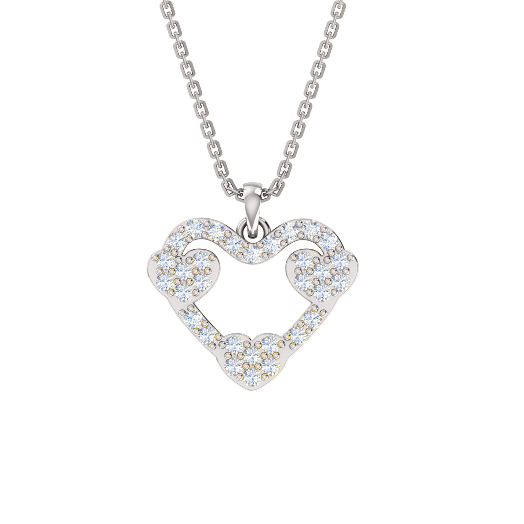 RKC 2,00 CT Moissanit-Herzanhänger, 925er Silberschmuck, 14 Karat Roségold vergoldet, Gewicht 4,30 GM, Höhe 17,80 mm