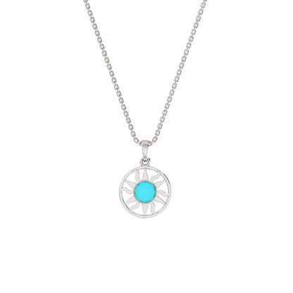 RKC Emaille-Sonnenanhänger, 925er Silberschmuck, 14 Karat Gelbgold vergoldet, Produktgewicht: 4,00 g, Höhe: 12,50 mm