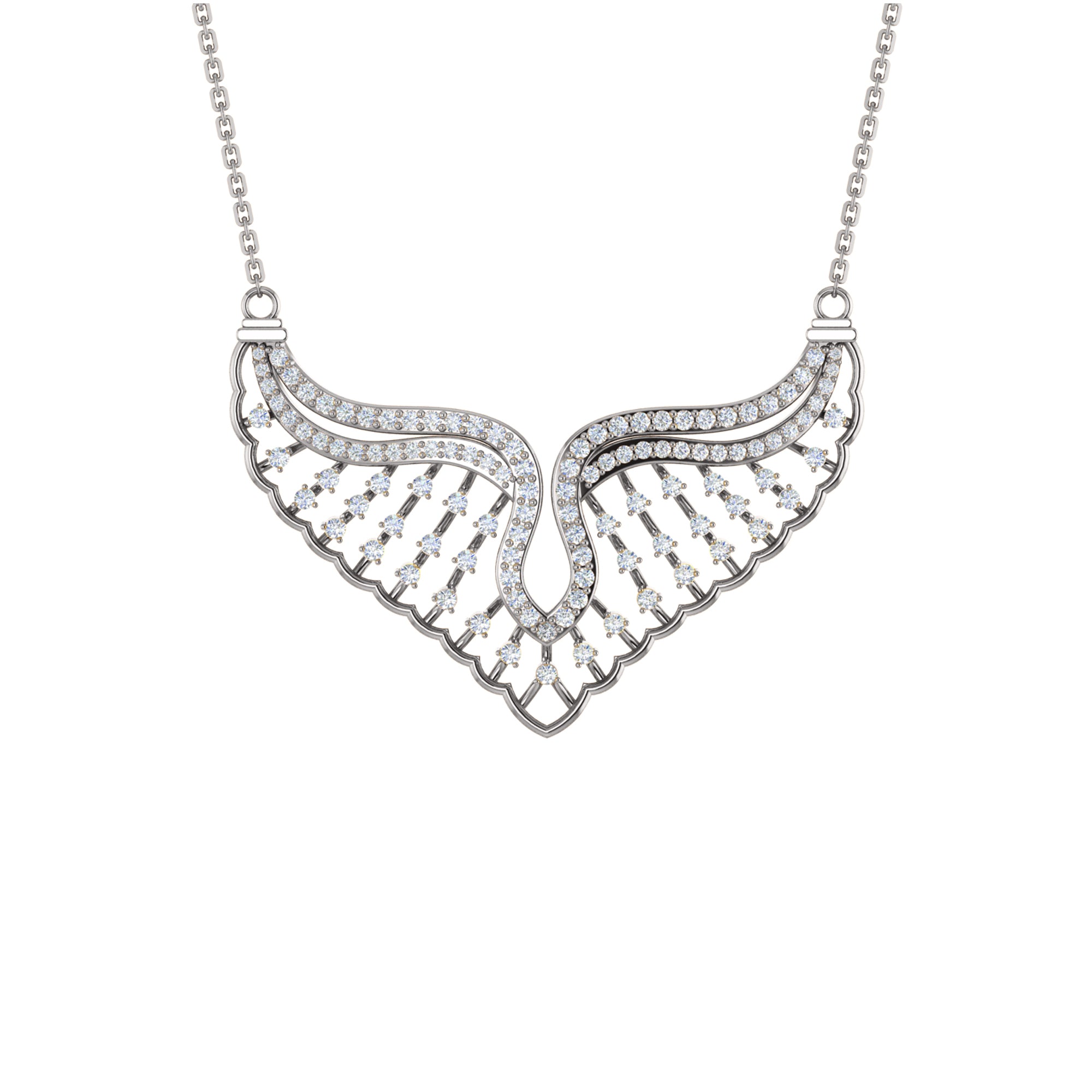 RKC 1,52 CT Moissanit Charmante Halskette 925 Silber 14k Roségold vergoldet Produktgewicht 8,00 GM Höhe 30,00 MM