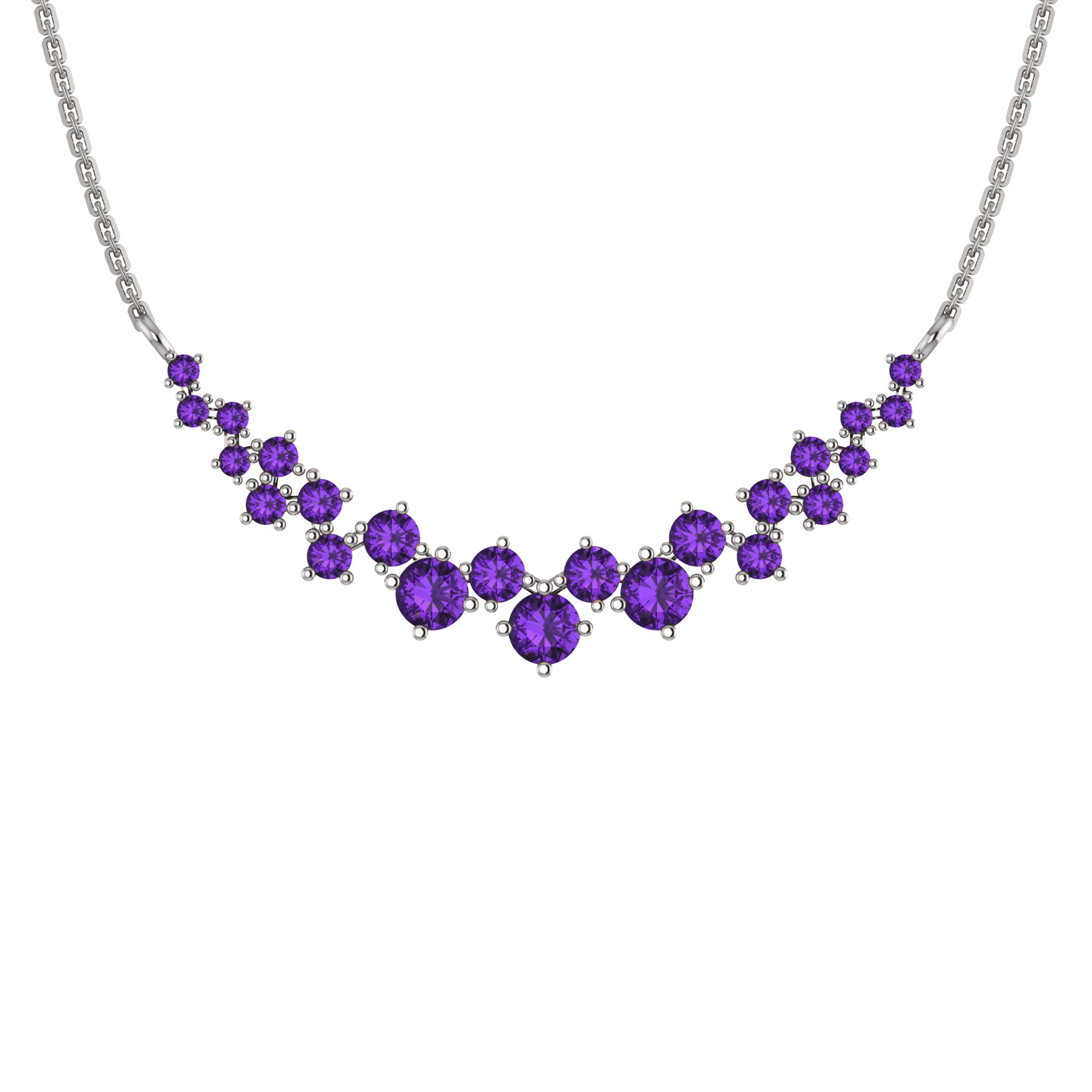 Collana affascinante con moissanite RKC da 10,35 CT Argento 925 placcato oro rosa 14k Peso del prodotto 4,80 GM