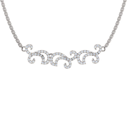 Collana affascinante con moissanite RKC 1.1 CT Argento 925 placcato oro rosa 14k Peso del prodotto 5,50 GM Altezza 11,00 MM