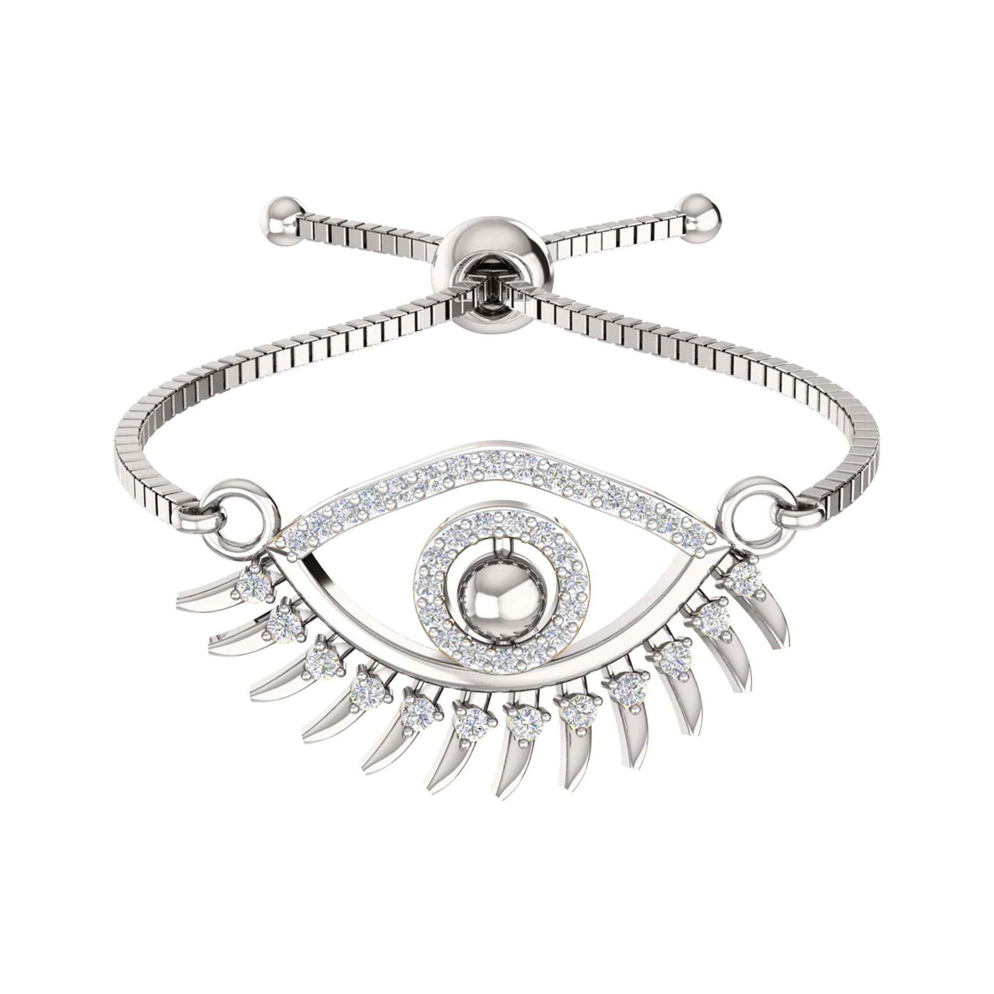Bracciale da donna con pietre preziose multiple in argento sterling 925 RKC da 0,14 ct, placcato in oro giallo 14 carati, peso 3,80 GM, altezza 10,00 mm