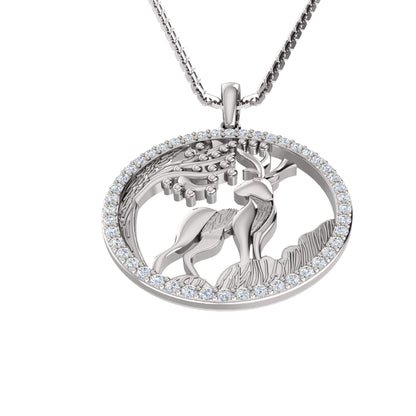 RKC 0,30 Karat Moissanit-Charm-Anhänger, 925er Silberschmuck, 14 Karat Roségold vergoldet, Gewicht 4,50 g, Höhe 19 mm