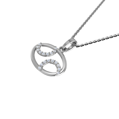 RKC Rose Gold Oval Shape Charming Pendant With Chain