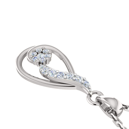 Ciondolo in moissanite da 0,40 ct in argento dorato RKC 925 con peso di 3,60 g e orecchino da 2,30 g con placcatura in oro giallo 14 carati