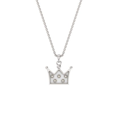 Ciondolo corona smaltata RKC in argento 925 placcato in oro rosa 14 carati Peso 3,80 GM Altezza 15,00 MM