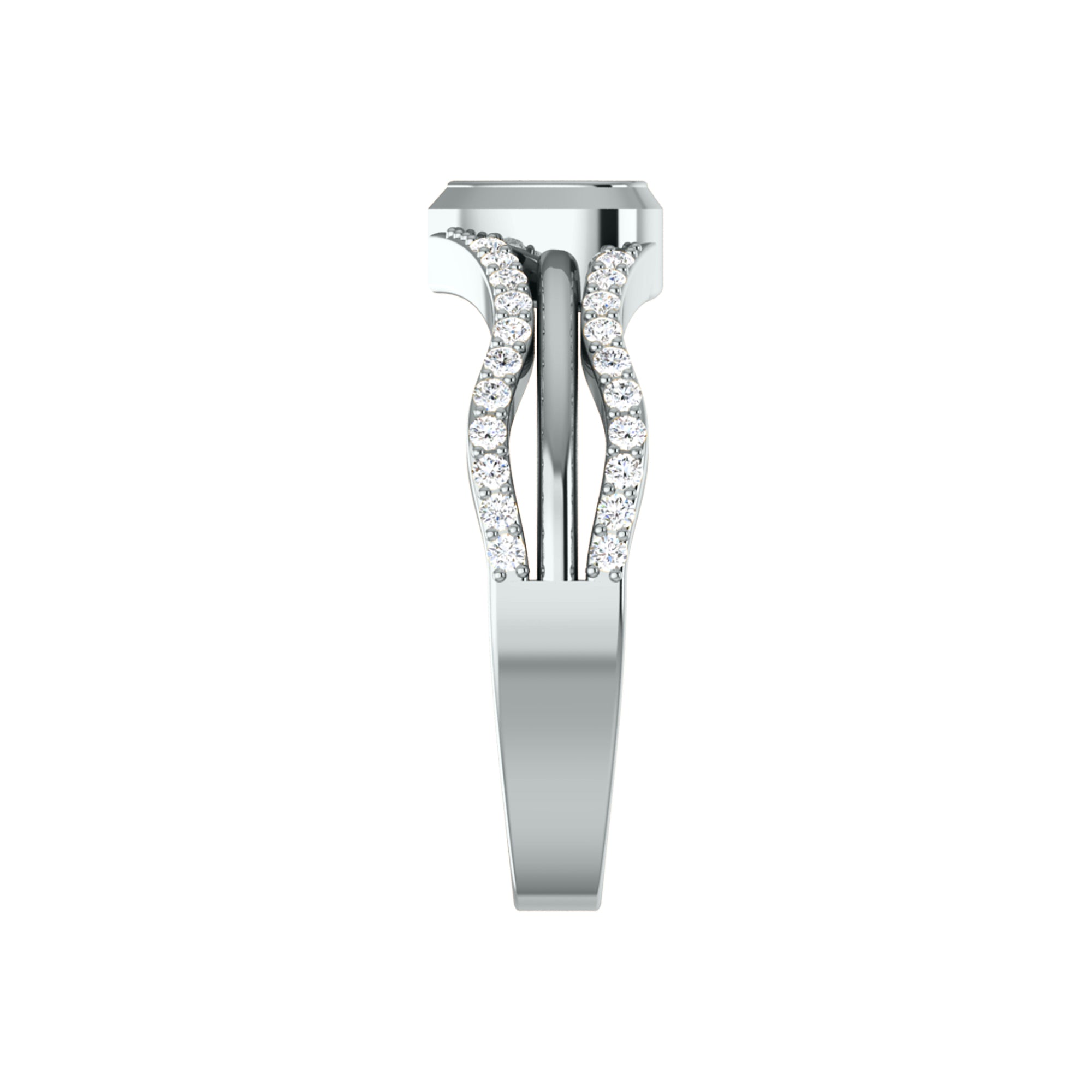RKC Herz-Moissanit-Verlobungsring, 925er Silber, 14 Karat Weißgold vergoldet, für Damen, Gewicht 3,50 g