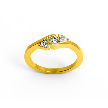 RKC Moissanit-Verlobungsring für Damen, vergoldetes 925er-Silber, 14 Karat Roségold vergoldet, Gewicht 2 g, Breite 1,80 mm