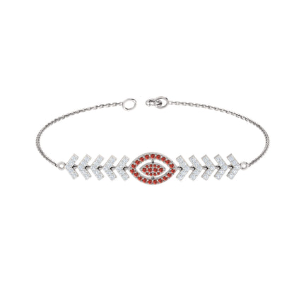 Pietra preziosa RKC in argento sterling 925 da 1,1 CT per bracciale da donna Placcato in oro giallo 14 carati Peso 6,00 GM