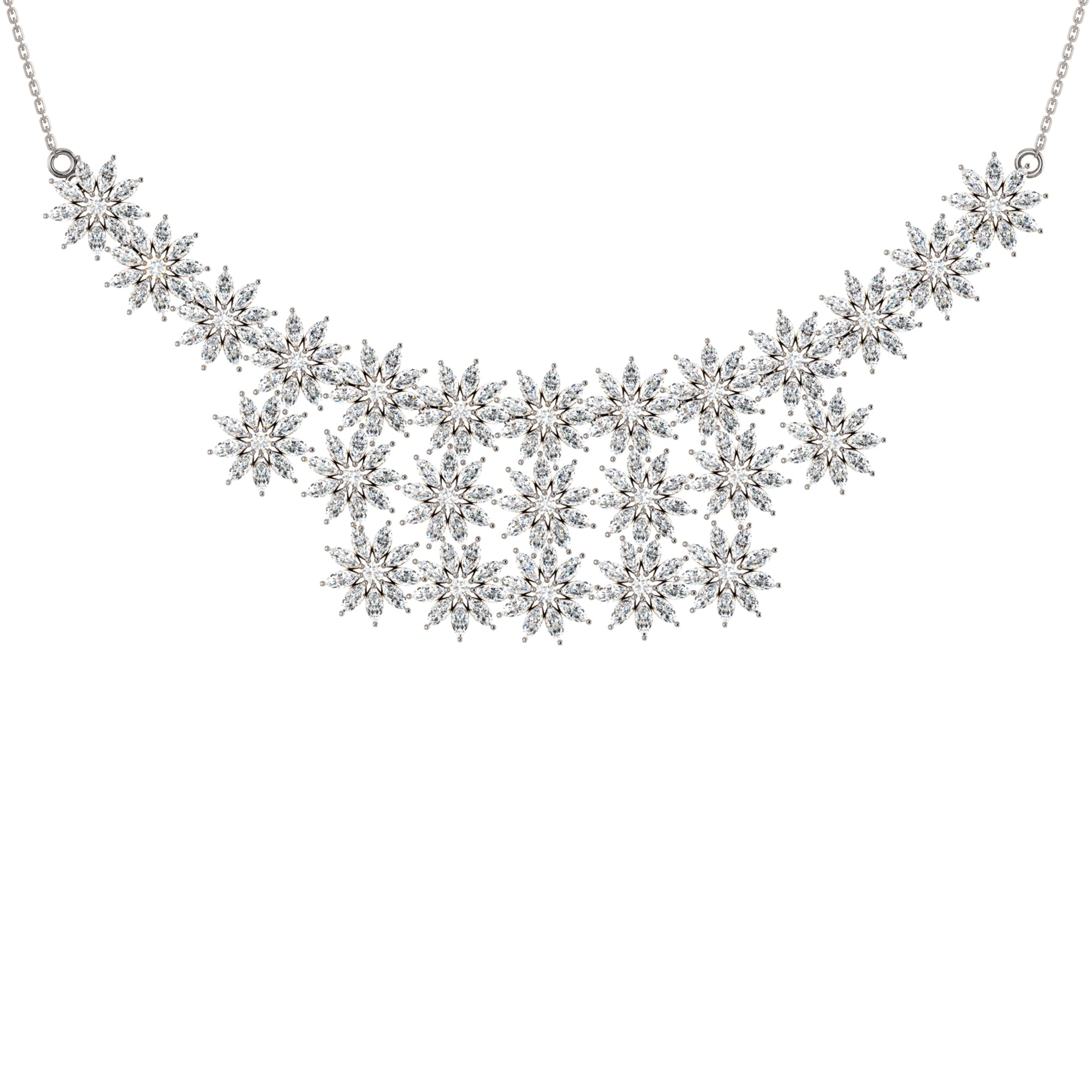 Collana affascinante con moissanite RKC 24,00 CT Argento 925 placcato oro rosa 14k Peso del prodotto 18,00 GM