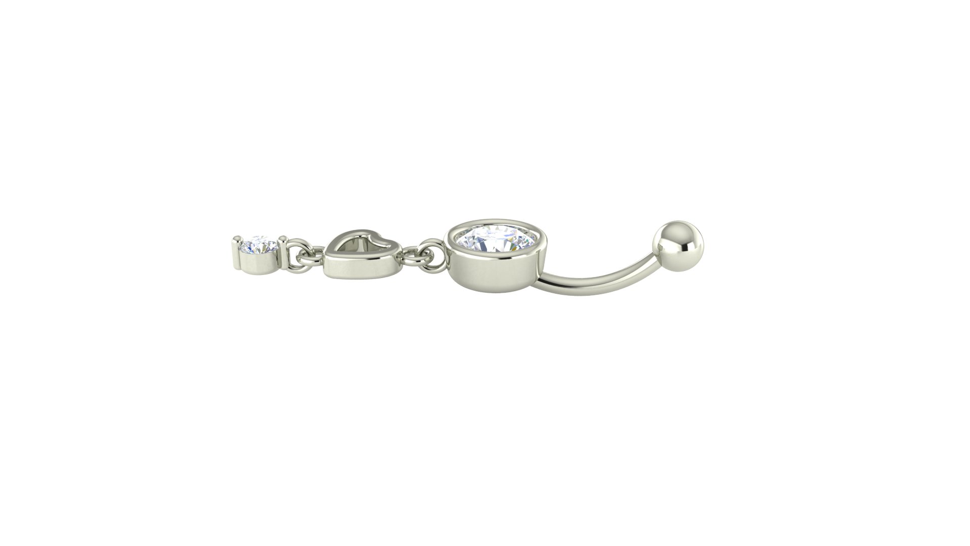 RKC JEWELRY Gioielli con ombelico da donna in argento sterling 925, placcato in oro giallo 14k, peso prodotto 1,10 g