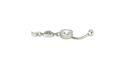RKC JEWELRY Gioielli con ombelico da donna in argento sterling 925, placcato in oro giallo 14k, peso prodotto 1,10 g