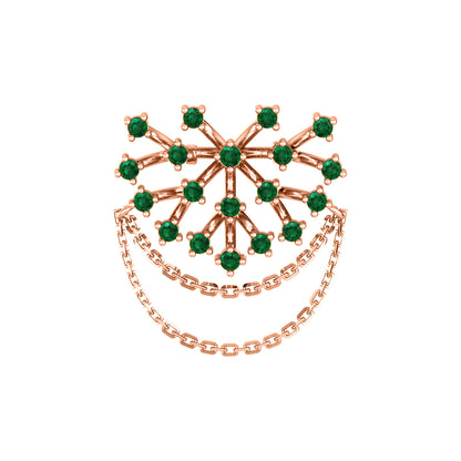 Spilla RKC Moissanite in argento sterling 925 placcata in oro giallo 14 carati Peso del prodotto 3,00 GM Altezza 23,00 MM