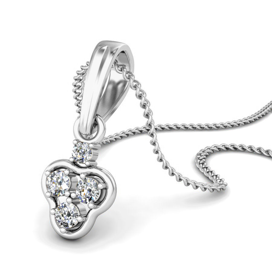 Mini regalo in argento sterling RKC 925, pendente in moissanite da 0,04 ct, placcato in oro giallo 14 carati, peso 2,5 g, altezza 13 mm