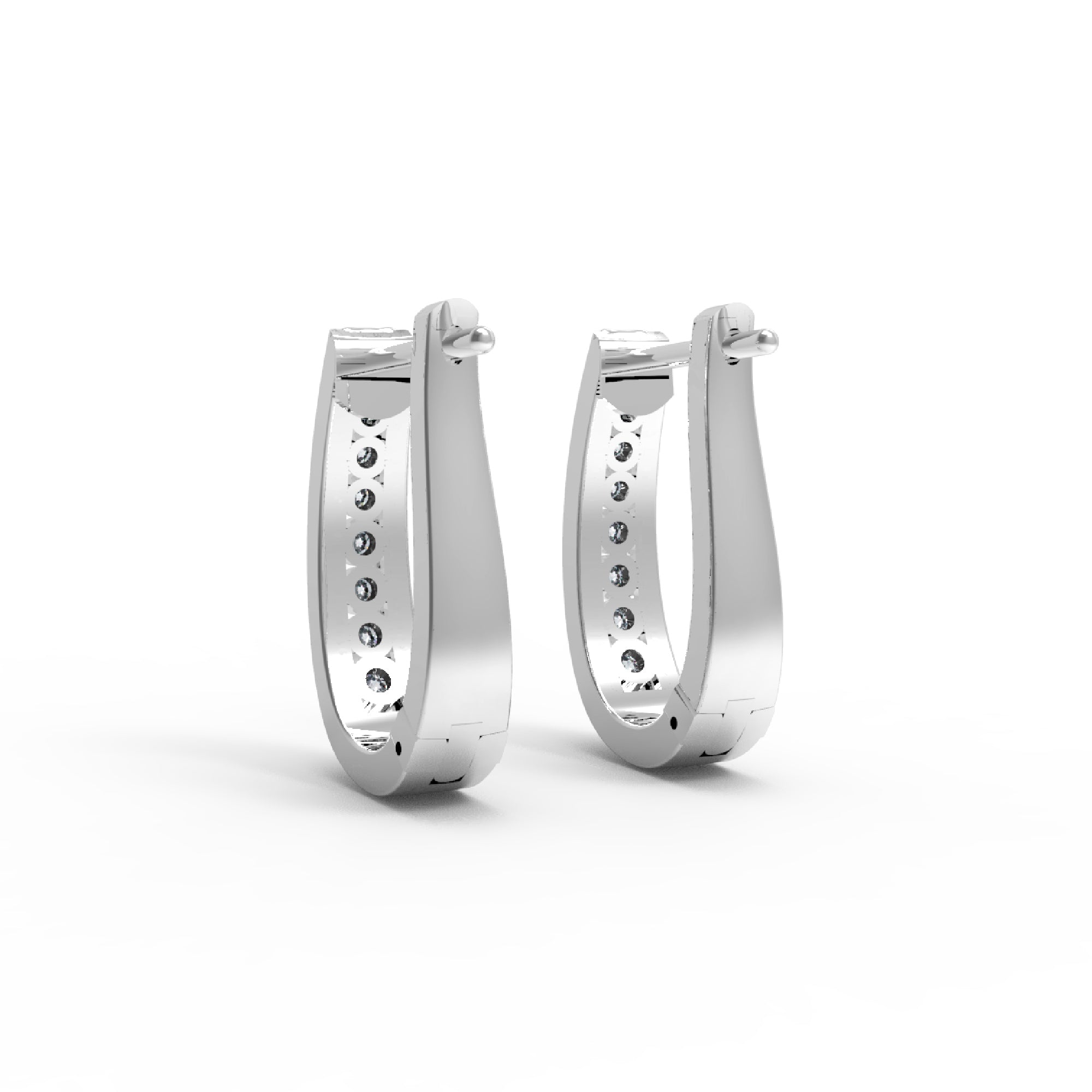 Orecchino da donna da indossare ogni giorno in argento sterling RKC 925 con rosa 14k sopra il prodotto Peso 5,80 GM Altezza 20,00 MM