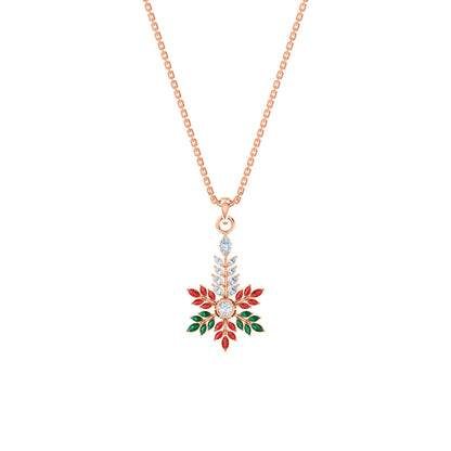 RKC 925 Silver Golden Total 2.69Ct CZ Pendant Wt 3.60gm And Wt Earring 3.20gm Set With 14K Yellow Gold Plated