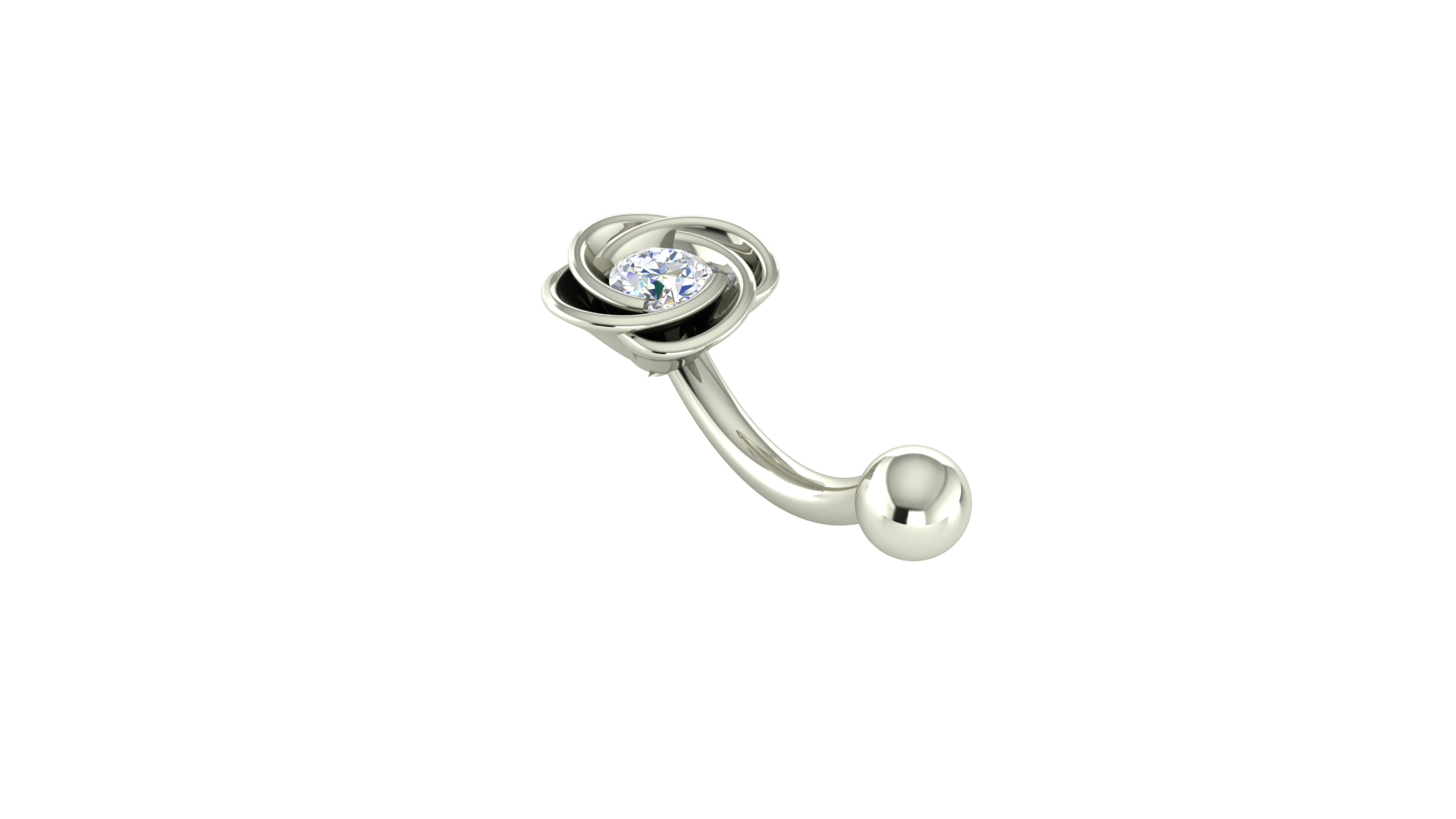 RKC JEWELRY Damen-Bauchnabelschmuck aus 925er Sterlingsilber, 14 Karat Gelbgold vergoldet, Produktgewicht: 1,00 g