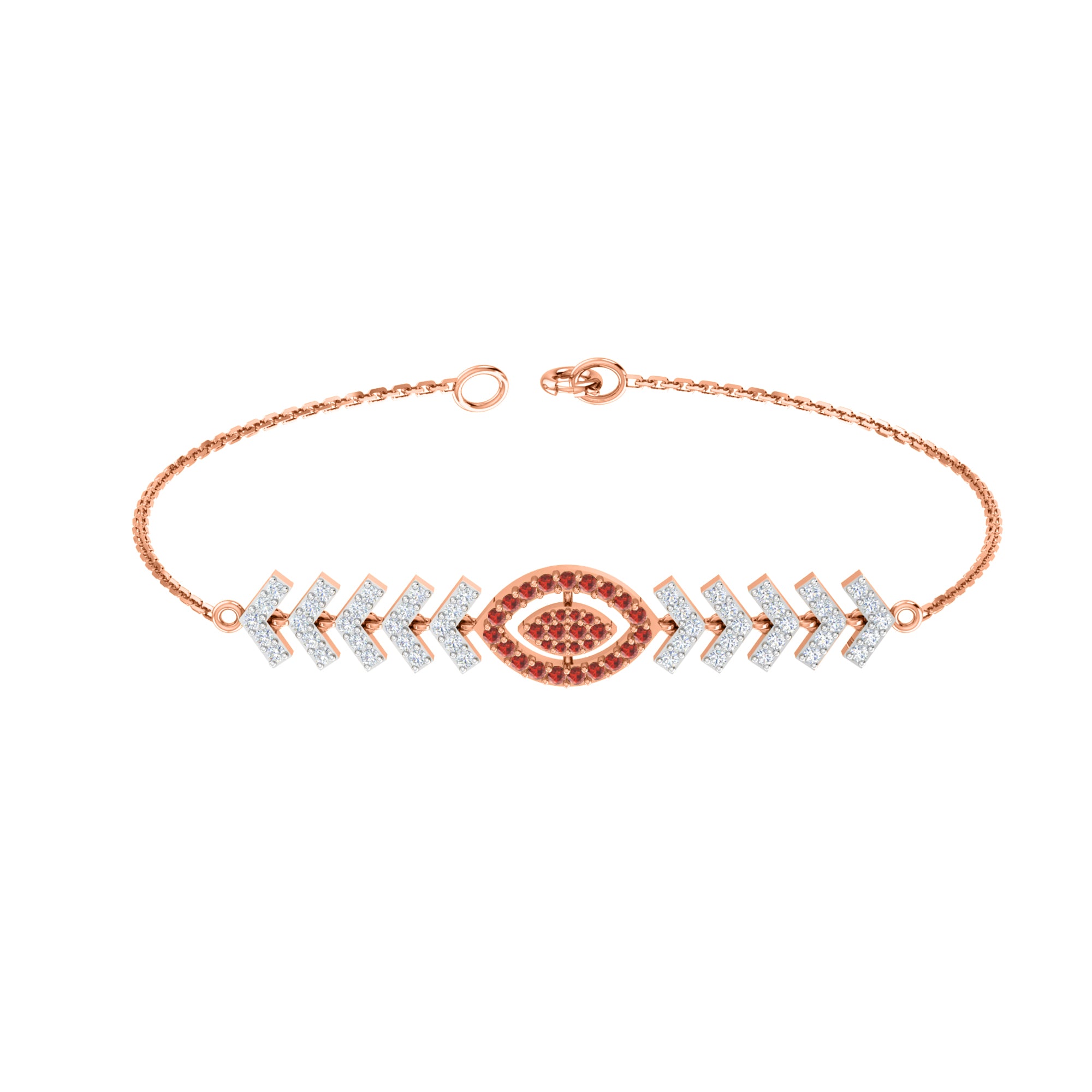 Pietra preziosa RKC in argento sterling 925 da 1,1 CT per bracciale da donna Placcato in oro giallo 14 carati Peso 6,00 GM