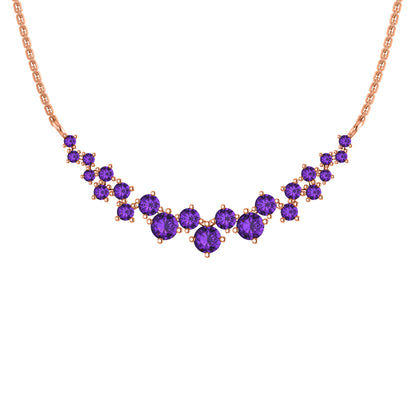 Collana affascinante con moissanite RKC da 10,35 CT Argento 925 placcato oro rosa 14k Peso del prodotto 4,80 GM