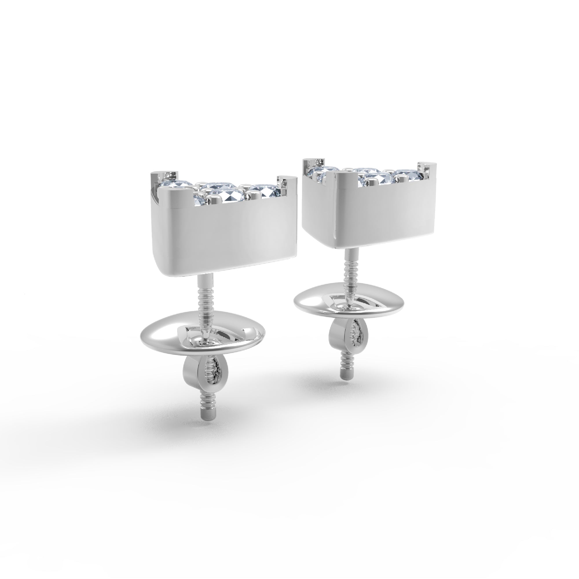 Orecchino da donna piccolo triangolare in argento sterling RKC 925 14k giallo oltre 2,30 Gm altezza 6,20 MM