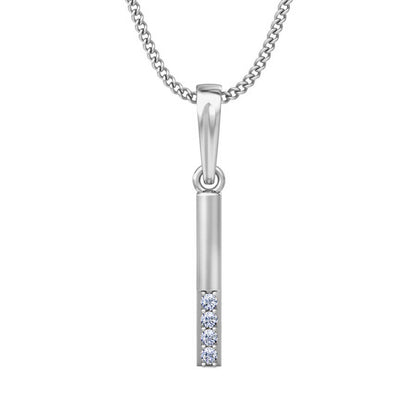 Ciondolo in moissanite da 0,04 lingotto in argento sterling RKC, regalo per lei, finitura in oro giallo 14 carati, peso 2,4 g, altezza 14 mm