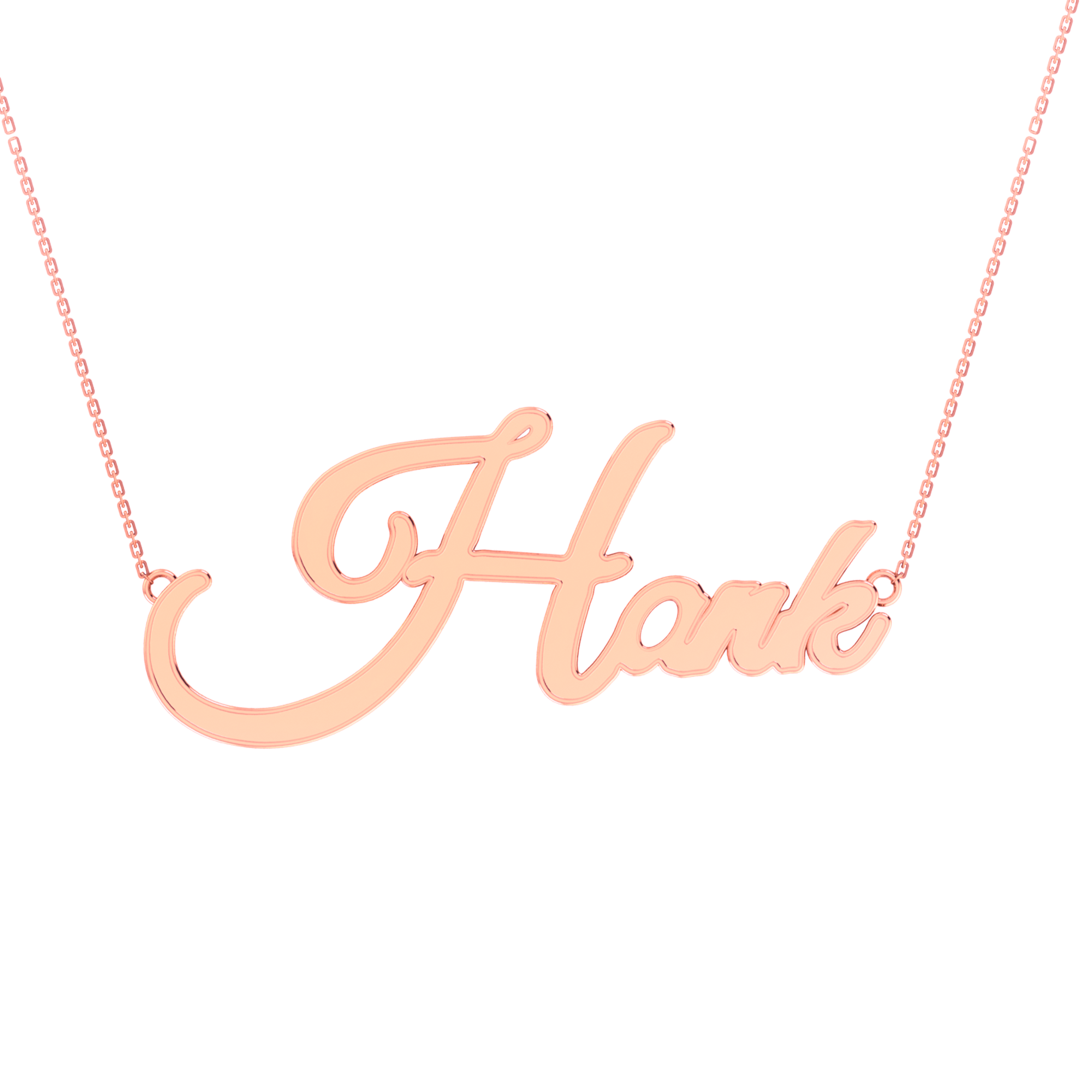 RKC Customize Name Pendant Necklace 14k White Gold Plated 925 Silver Birthday Gift