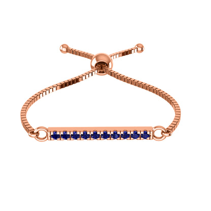 Bracciale regolabile Bolo da donna multiplo in argento sterling RKC 925 con peso di carati 0,2 CT, placcato in oro giallo 14 carati, peso del prodotto 2,80 GM