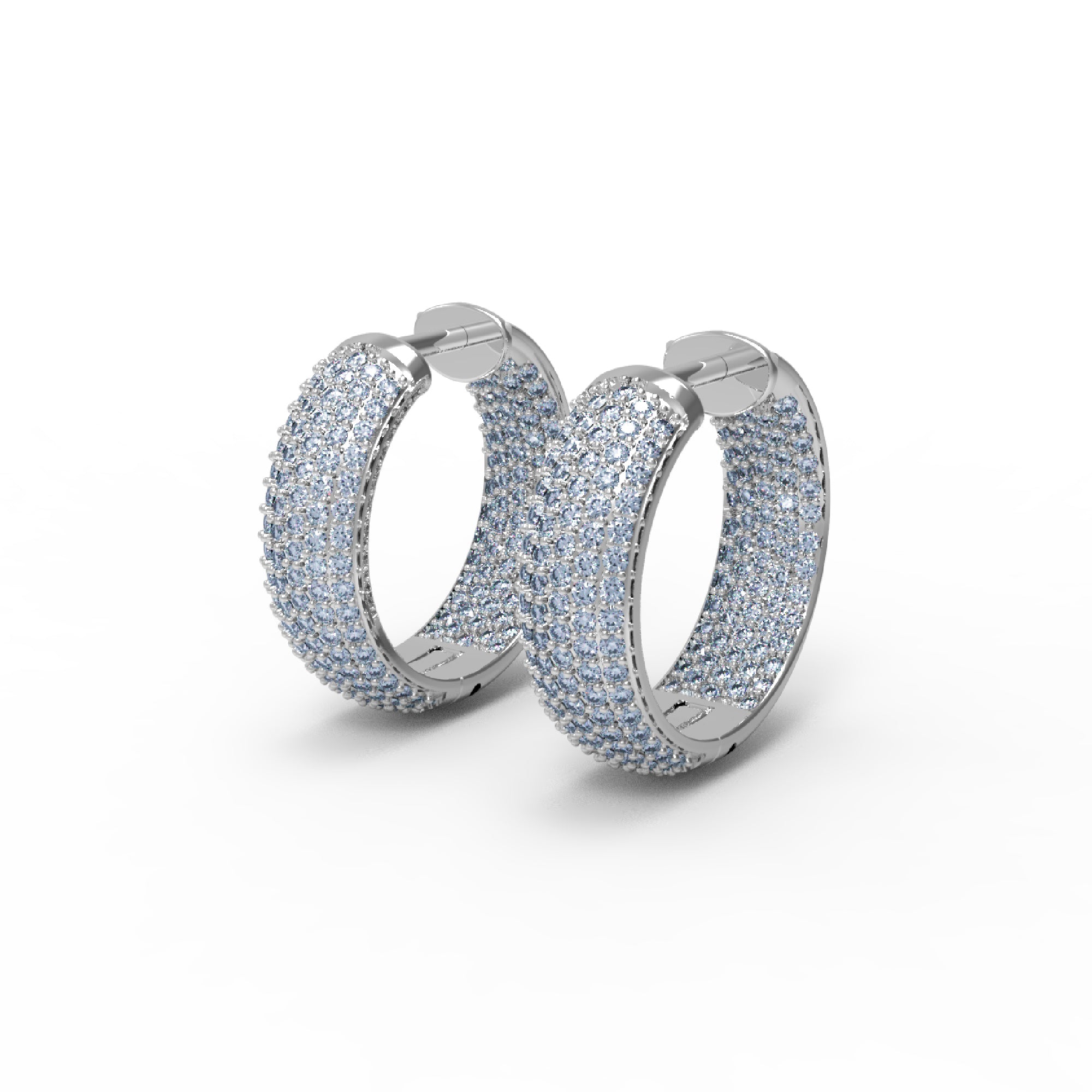 RKC Clip-on-Ohrring aus 925er-Sterlingsilber für Damen, 14-karätige Rose über Produktgewicht, Höhe 18,00 mm