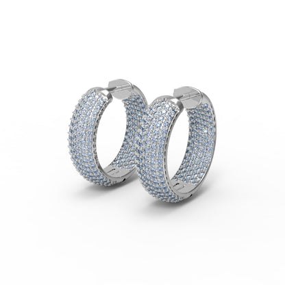 RKC Clip-on-Ohrring aus 925er-Sterlingsilber für Damen, 14-karätige Rose über Produktgewicht, Höhe 18,00 mm