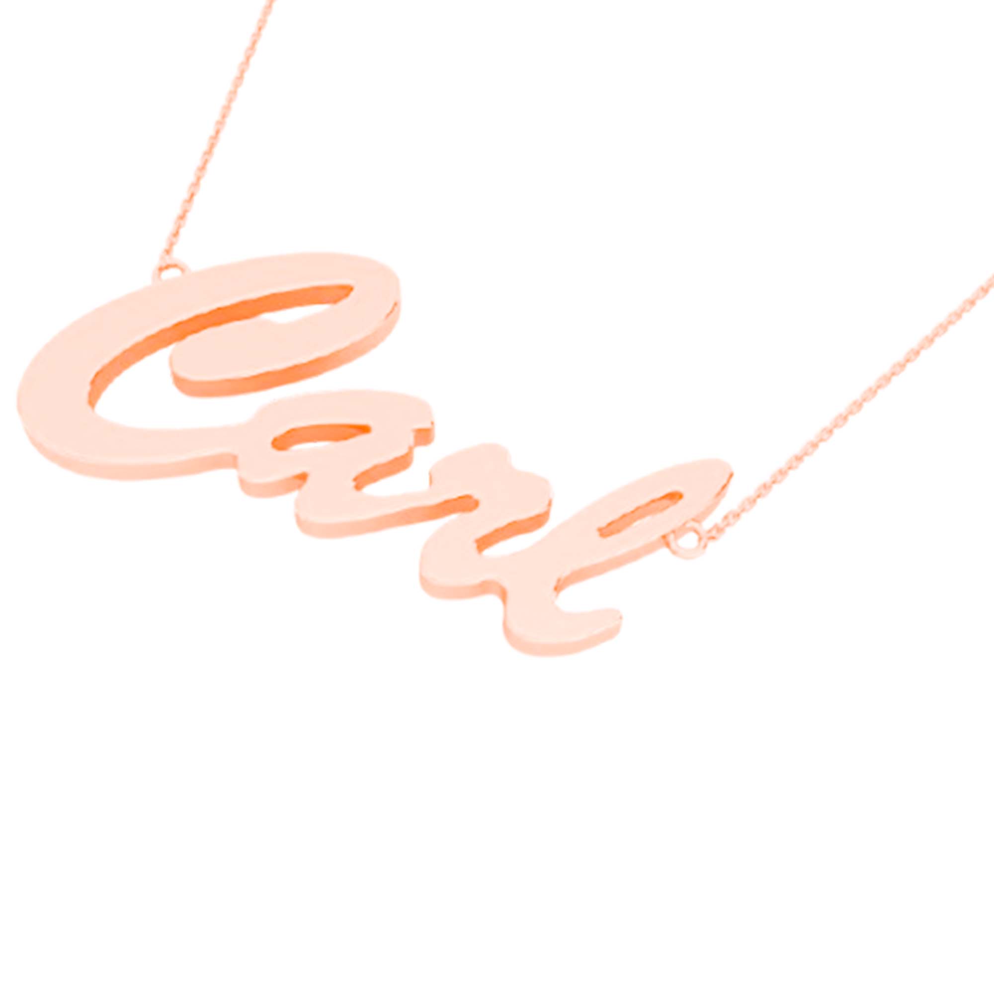 RKC Unique Style Initial Name Pendant Necklace 14k Yellow Gold Plated