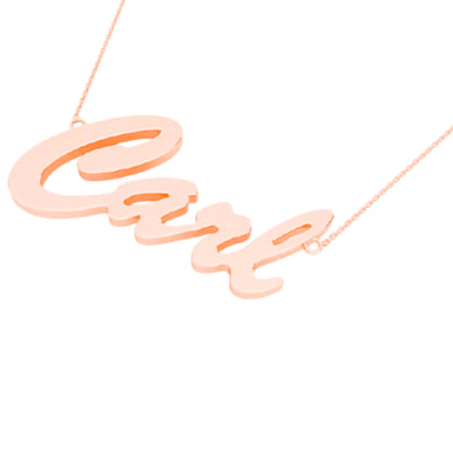 RKC Unique Style Initial Name Pendant Necklace 14k Yellow Gold Plated