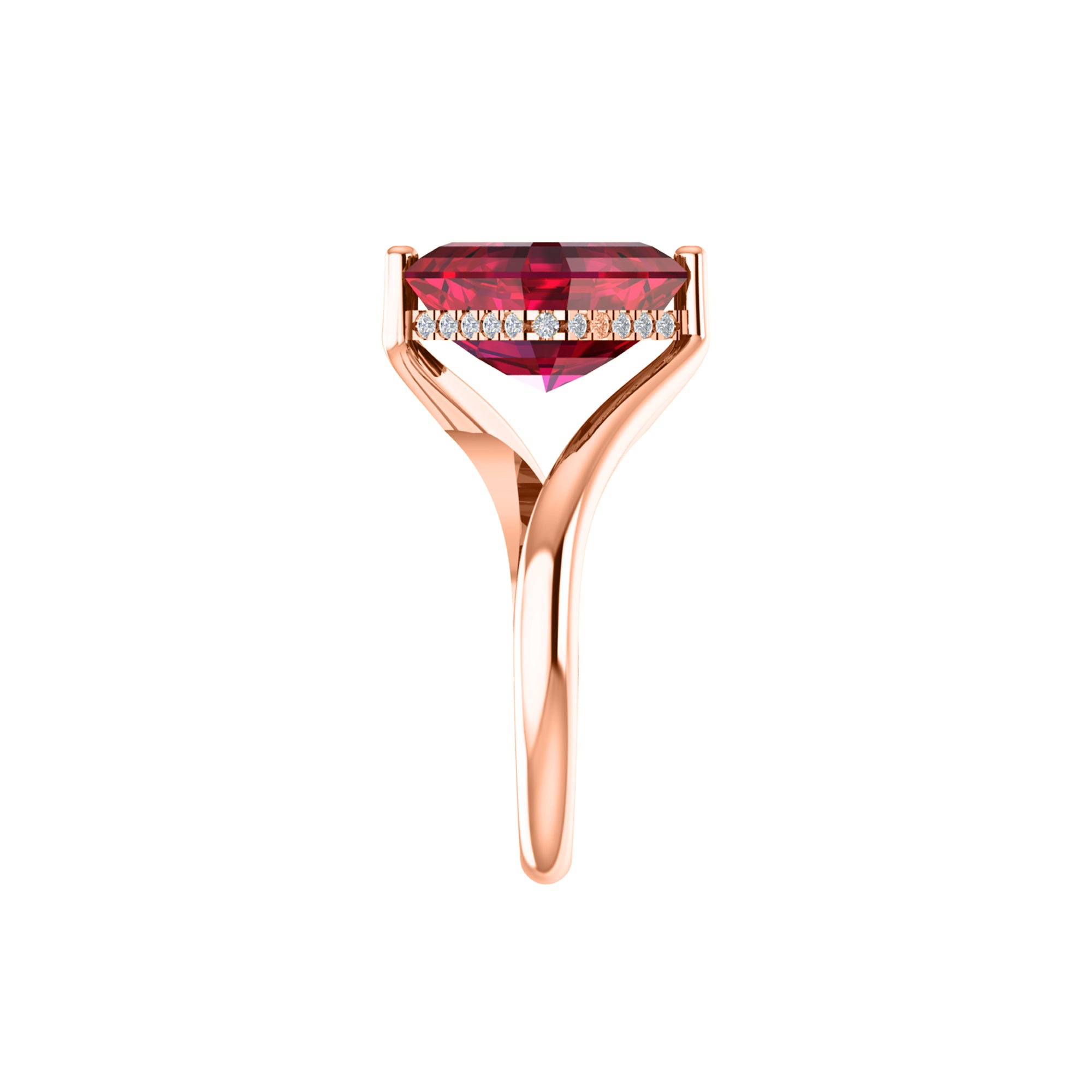RKC Zircon Squared Beautiful Classic Solitaire Engagement Ring 14k Gold Over Birthday Gift