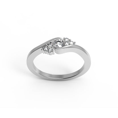 RKC Moissanit-Verlobungsring für Damen, vergoldetes 925er-Silber, 14 Karat Roségold vergoldet, Gewicht 2 g, Breite 1,80 mm