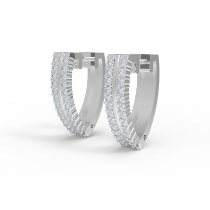 Orecchino da donna a cerchio a clip in argento sterling RKC 925 14k giallo sopra Peso del prodotto 4,00 GM Altezza 15,50 MM