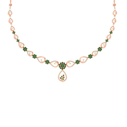Collana affascinante con moissanite RKC 2.7 CT Argento 925 placcato oro rosa 14k Peso del prodotto 13,00 GM