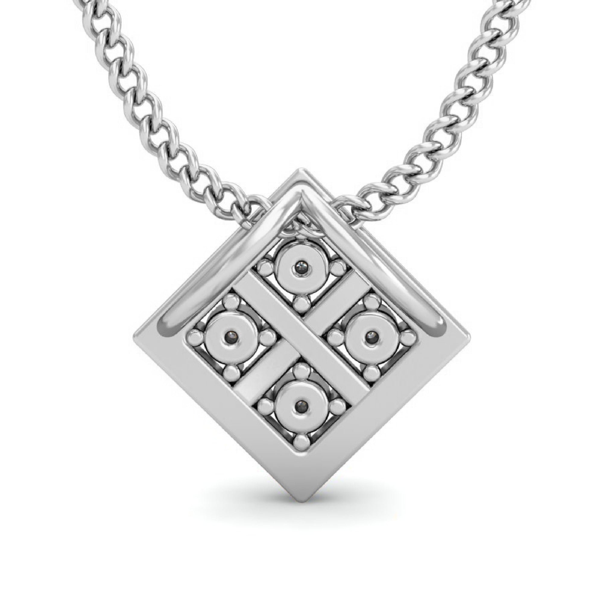 Ciondolo in moissanite da donna in argento 925 RKC da 0,06 ct, placcato in oro giallo 14 carati, peso 2,9 g, altezza 9,5 mm