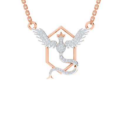RKC 2,1 CT Moissanit Charm Halskette 925 Silber 14k Gelbgold plattiert Produktgewicht 4,00 GM Höhe 18,00 MM