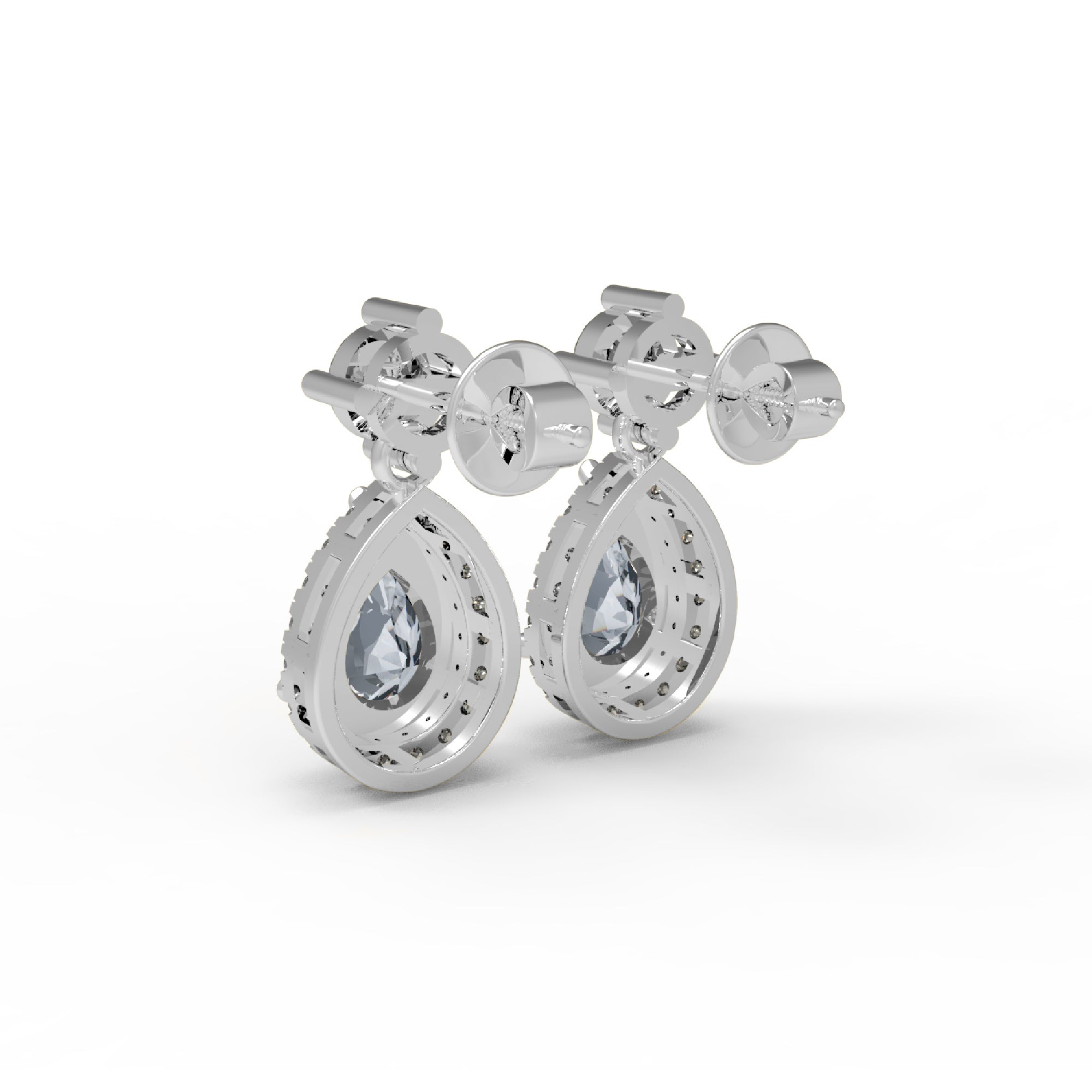 RKC Damen-Ohrring aus 925er-Sterlingsilber, tropfenförmiger Tropfenschliff, 14 Karat Gelb, Gesamtgewicht: 4,20 GM, Höhe: 21,00 mm