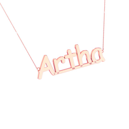 RKC Initial Customized Name Pendant 14k Yellow Gold Plated 925 Silver