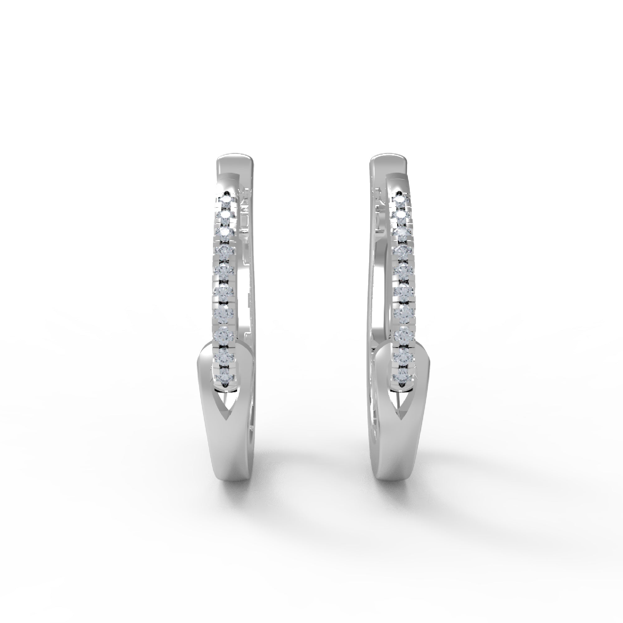 RKC 925 Sterling Silber Creolen-Ohrring für Damen, 14 Karat Gelb, Gesamtgewicht: 3,40 GM, Höhe: 19,00 mm