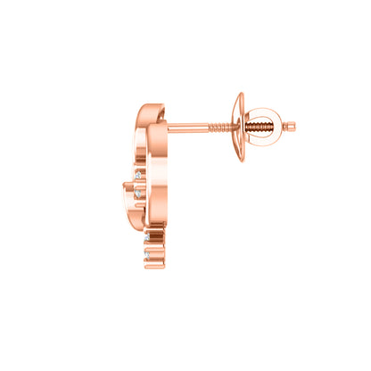 RKC 925 Silber Golden Gesamtgewicht 0,32 ct Moissanit Anhänger Gewicht 3,70 gm und Gewicht Ohrring 1,80 gm Set mit 14K Gelbgold plattiert