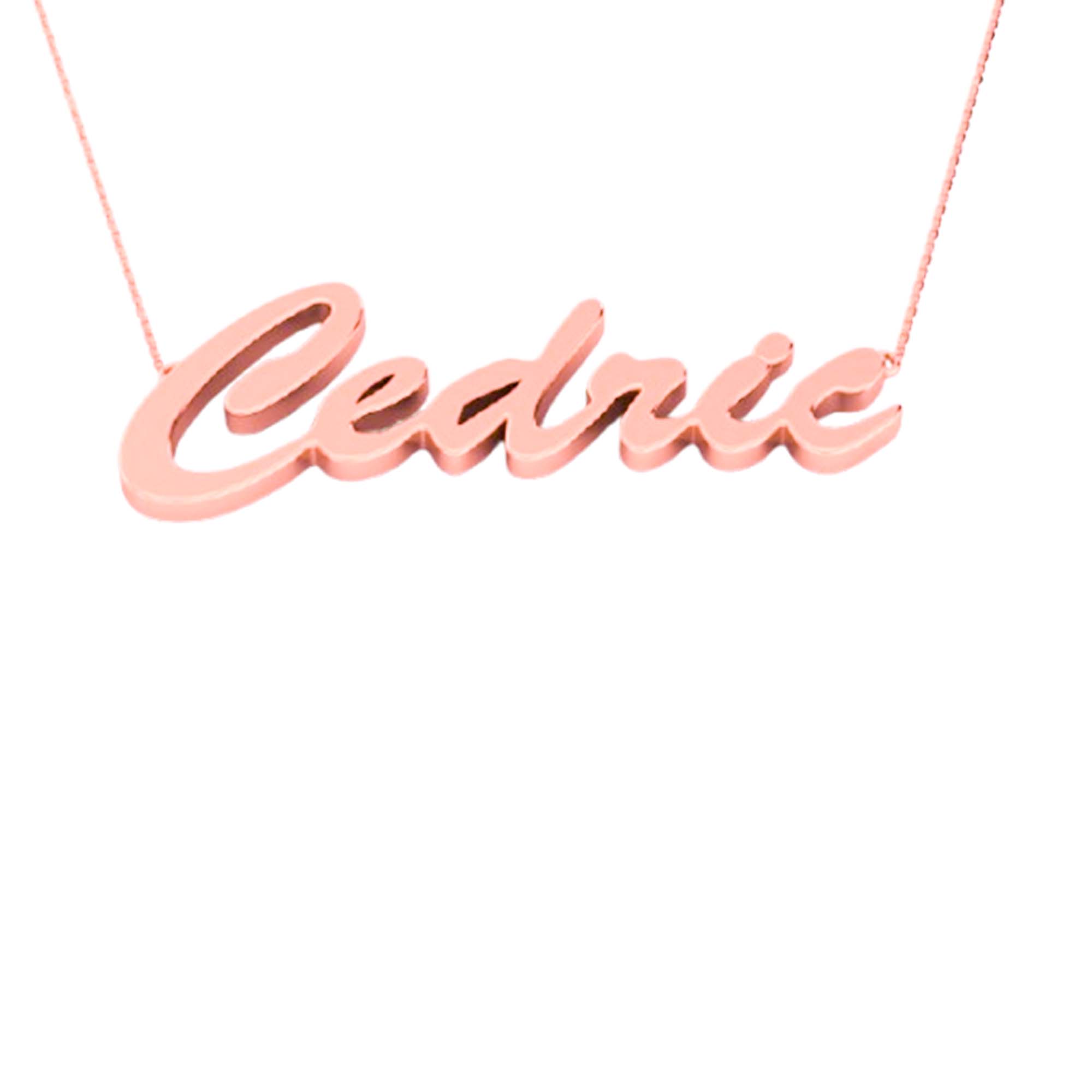 RKC 14k Yellow Gold Plated Beautiful Name Pendant Necklace Customize your Name